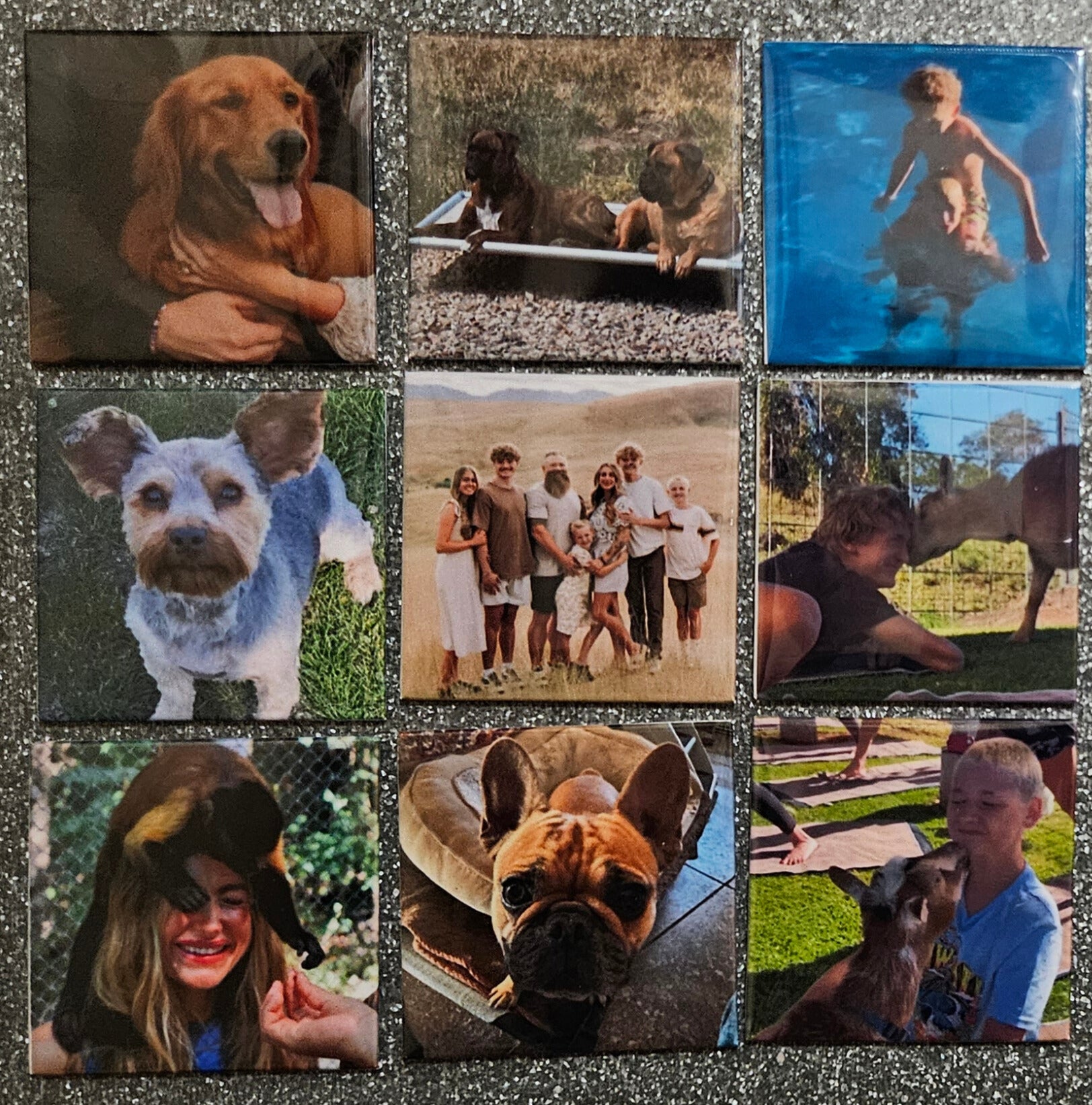 Set of 9 Personalized 2"x2" Square Magnets