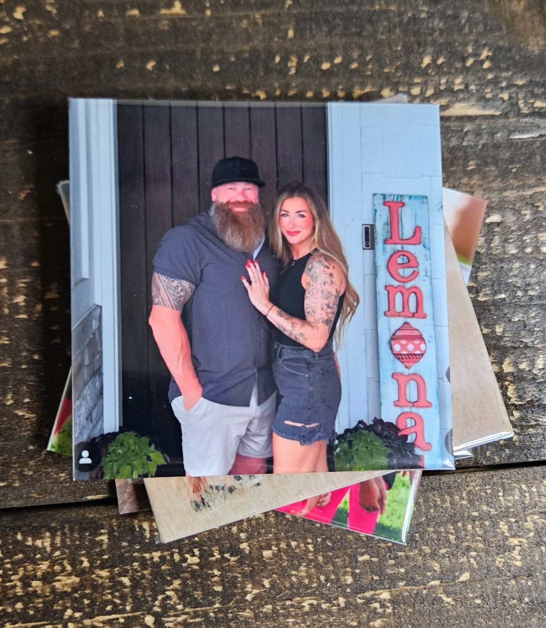 Set of 4 Personalized 3"x3" Square Magnets