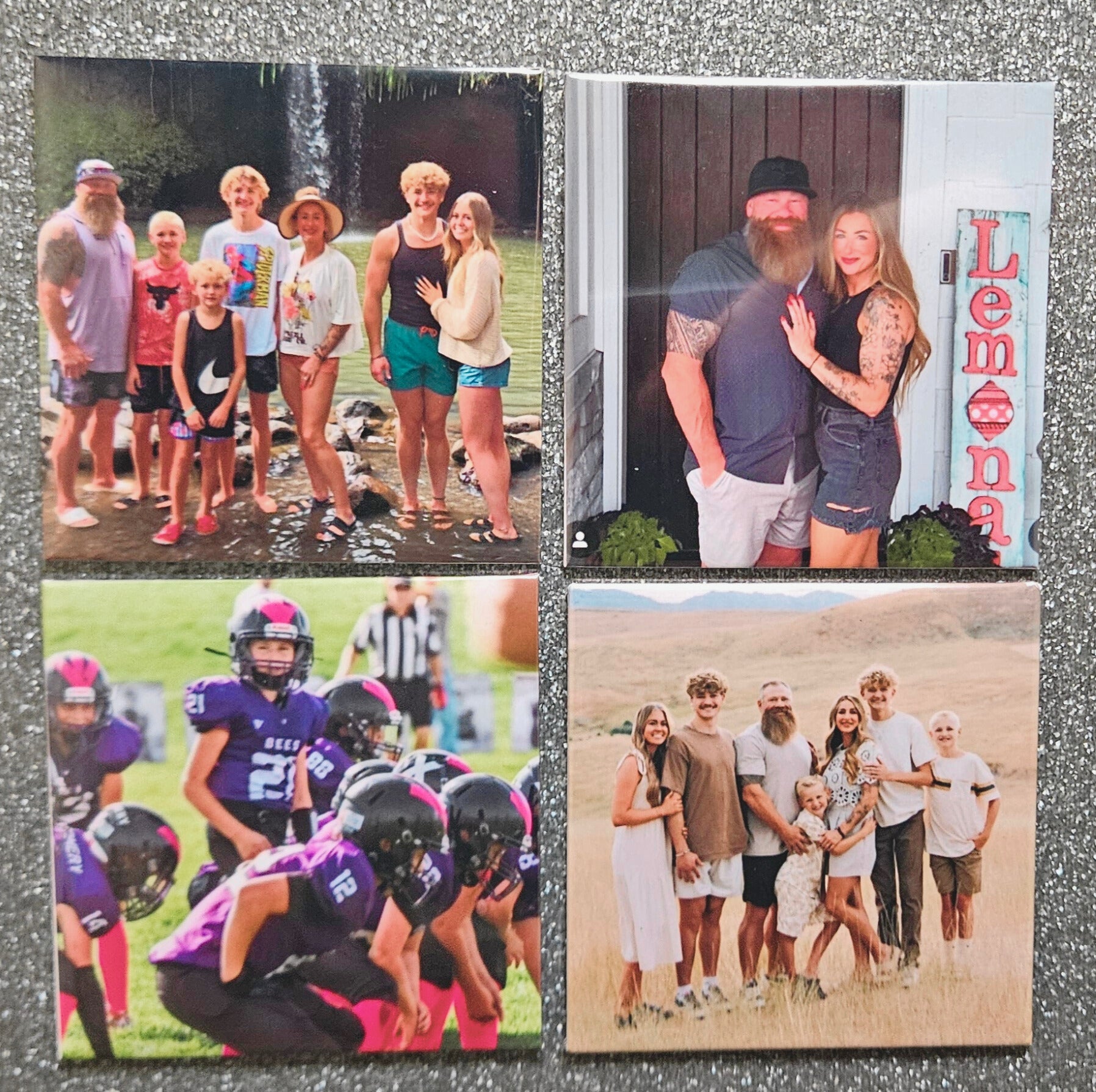 Set of 4 Personalized 3"x3" Square Magnets